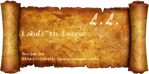 Labáth Leona névjegykártya